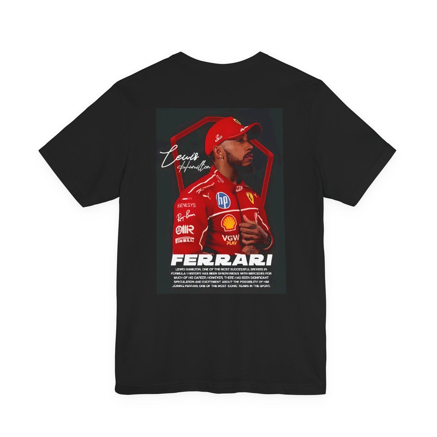 Formula 1 Lewis Hamilton Fans Unisex Tee, Motorsports Shirt, Racing Fan Gift, Ferrari Apparel, Car Enthusiast Wear, Race Day Outfit