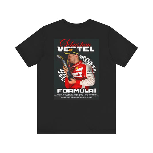 Formula 1 Sebastian Vettel Fans Unisex Jersey Tee, Racing Fan Shirt, Sebastian Vettel Tribute T-Shirt, Motorsport Apparel, Gift for Race Lovers